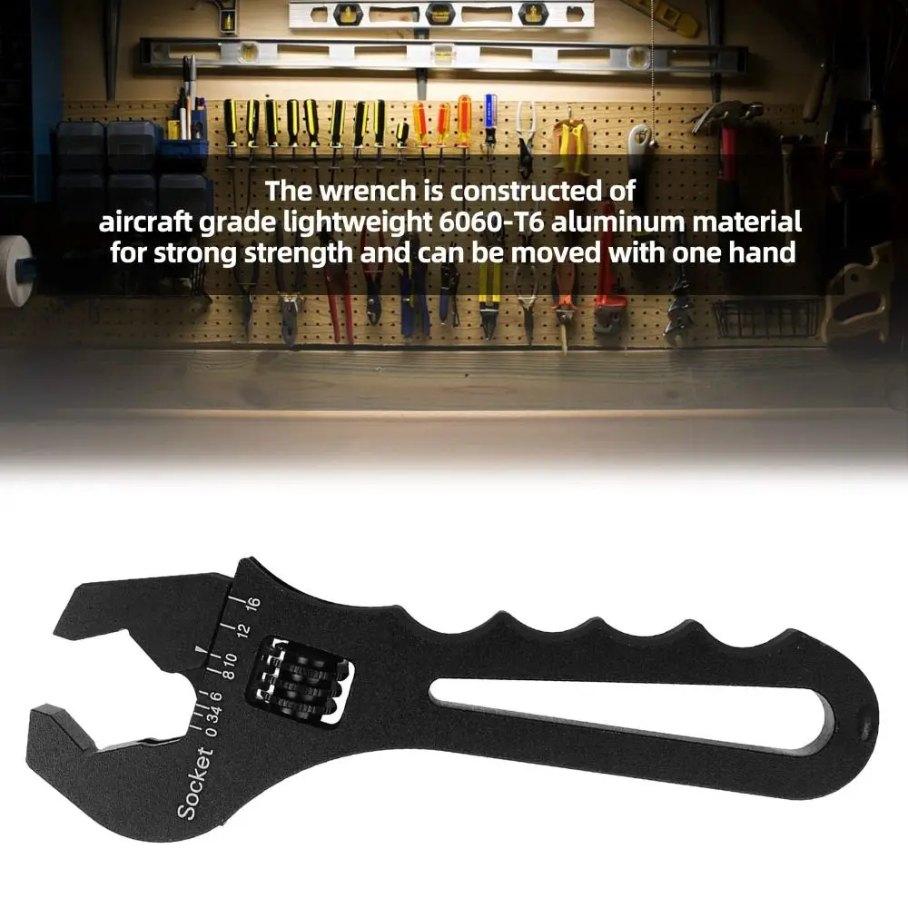 

Lightweight Adjustable Wrench 3AN-16AN Manual AN Hose Fitting Spanner Red/Blue/Black Aluminum Oil Hose End Fitting Spanner DIY