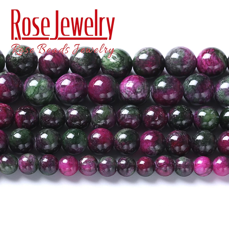 Natural Stone Tourmaline Persian Jades Beads Round Loose Beads For Jewelry Making Needlework Diy Bracelets Necklaces 6 8 10 12mm