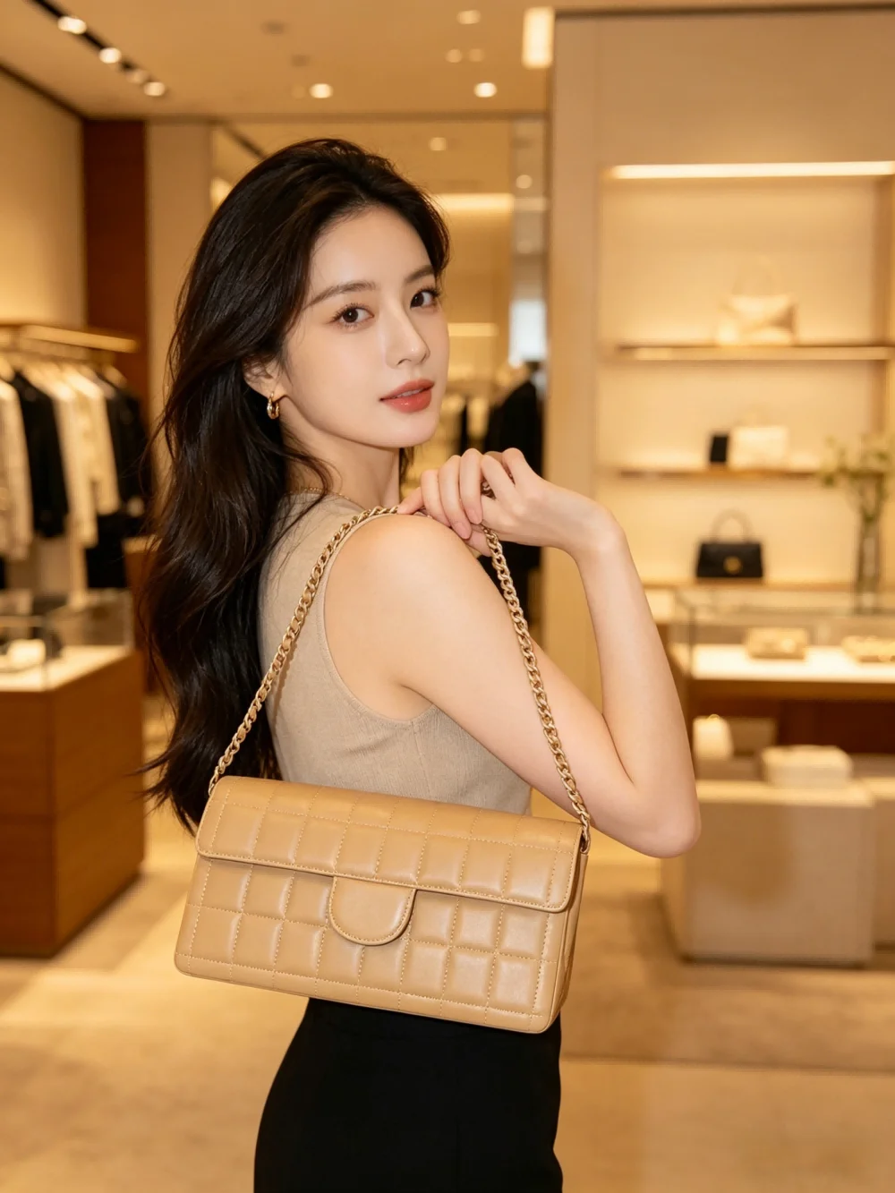 Hot Sell New Flap Shoulder Bag Stone Pattern Fashion Bags for Women Leather Square Female Designer Handbags for Women