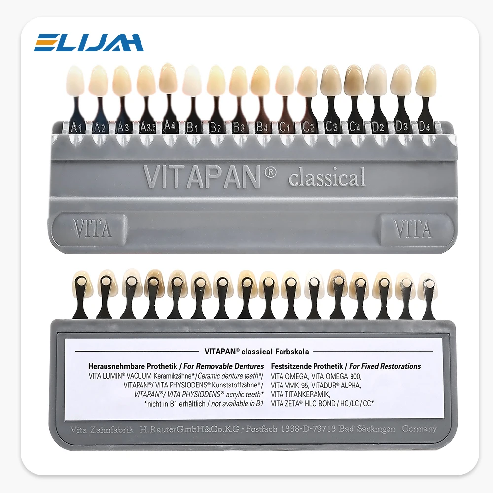 Denspay Dental Equipment Teeth Whiting Porcelain VITA Pan Classical 16 Colors Guide Vita Tooth Model Colorimetric Plate Model