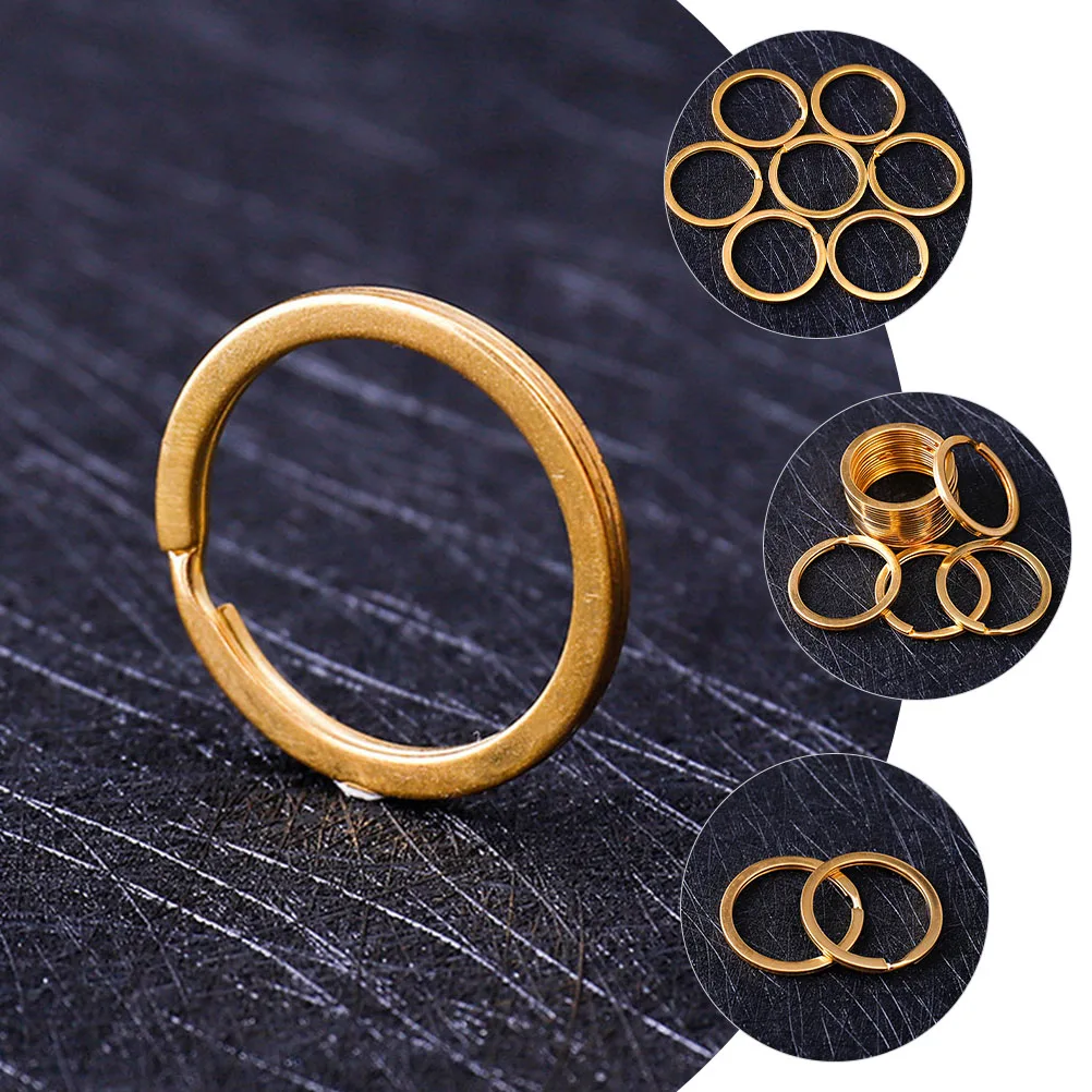 

100pcs Ring Heavy Duty Simple Style Iron Round Metal Key Pendant Replacement Jewelry Craft Supplies