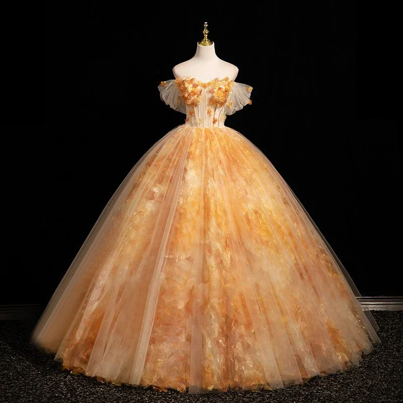 

Роскошные длинные платья для выпускного вечера с аппликацией, элегантное женское вечернее платье с открытыми плечами и цветочным принтом для свадебной вечеринки, индивидуальное платье для торжественных случаев