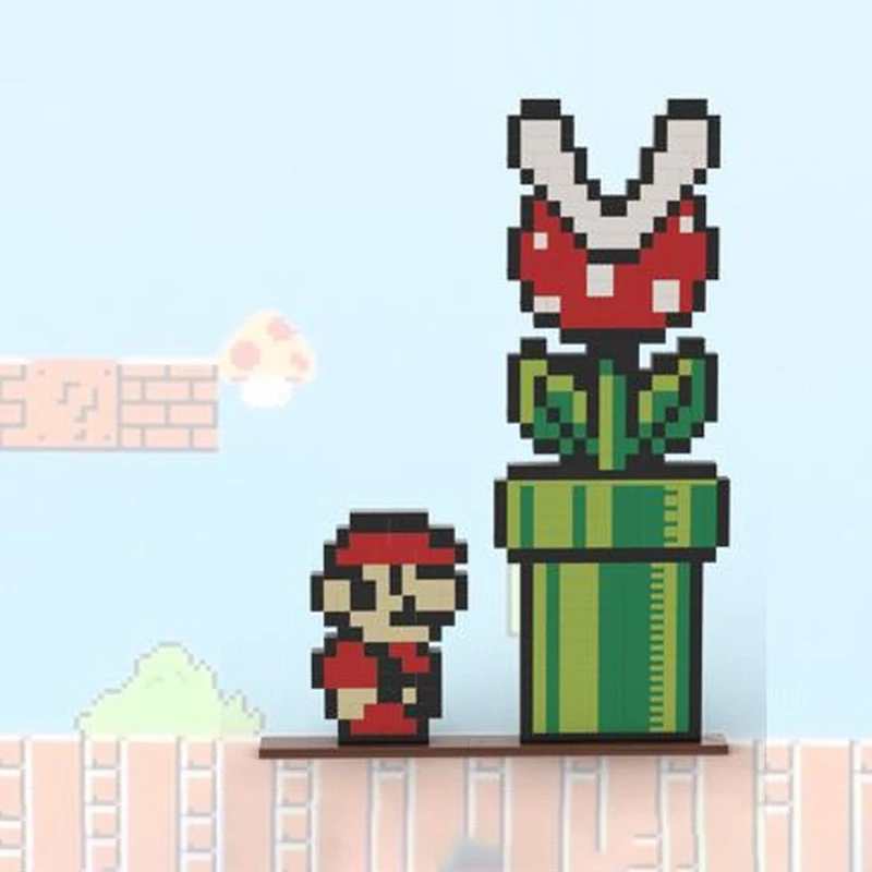 

570 шт. MOC итальянский сантехник и растение-пиранья, итальянский сантехник, строительные блоки, образовательная рождественская игрушка, подарок, кирпич для детей