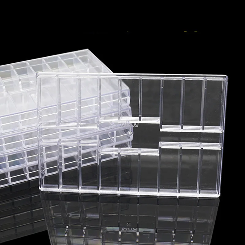 Parafuso de plástico caixa de componentes 19 grade transparente jóias ferramenta anel peças eletrônicas recipiente armazenamento diy botão organizador