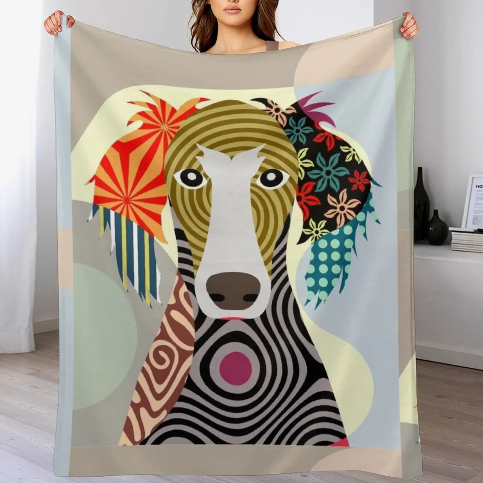 

Saluki Throw Blanket For Decorative Sofa Luxury Thicken Plaid decorative Blankets