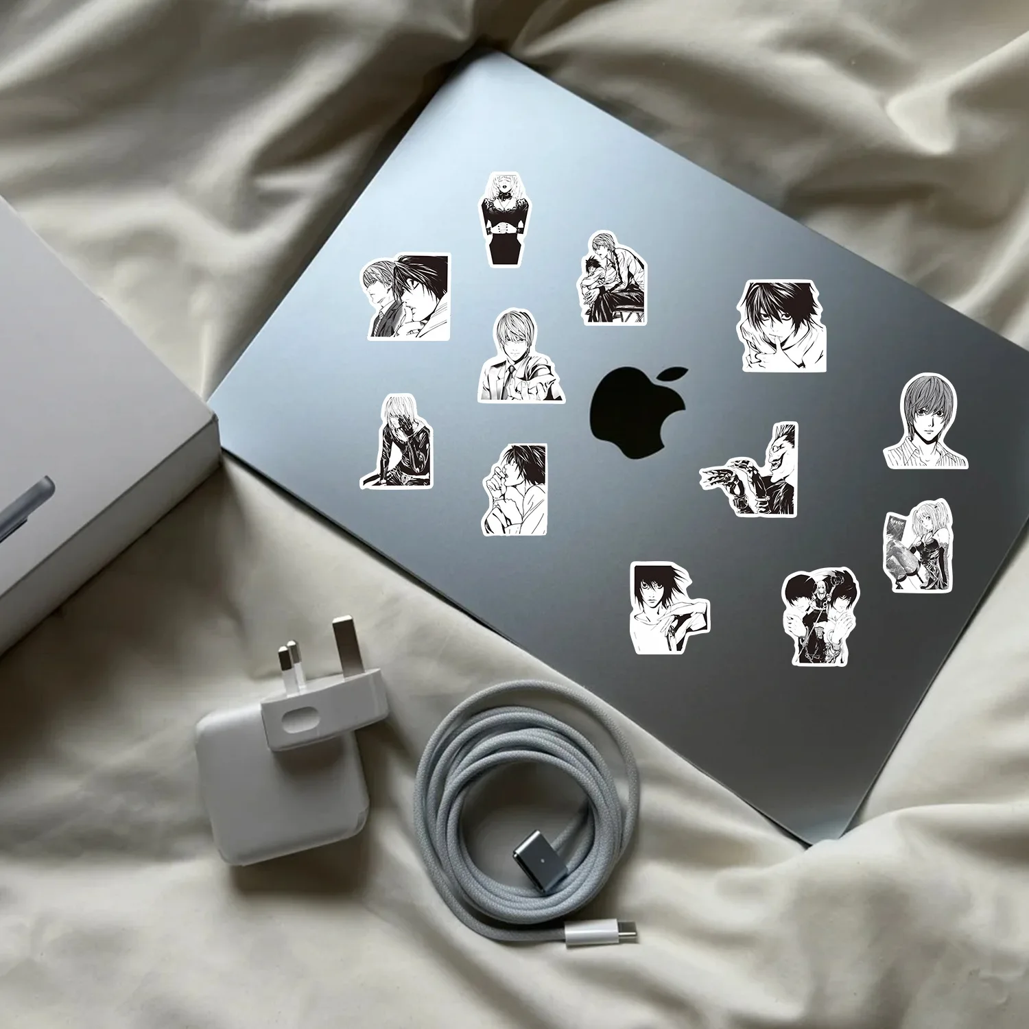 10/55PCS Zwart Wit Death Note Anime Decoratie Stickers DIY Gitaar Telefoon Koffer Water Cup Skateboard Waterdichte Stickers