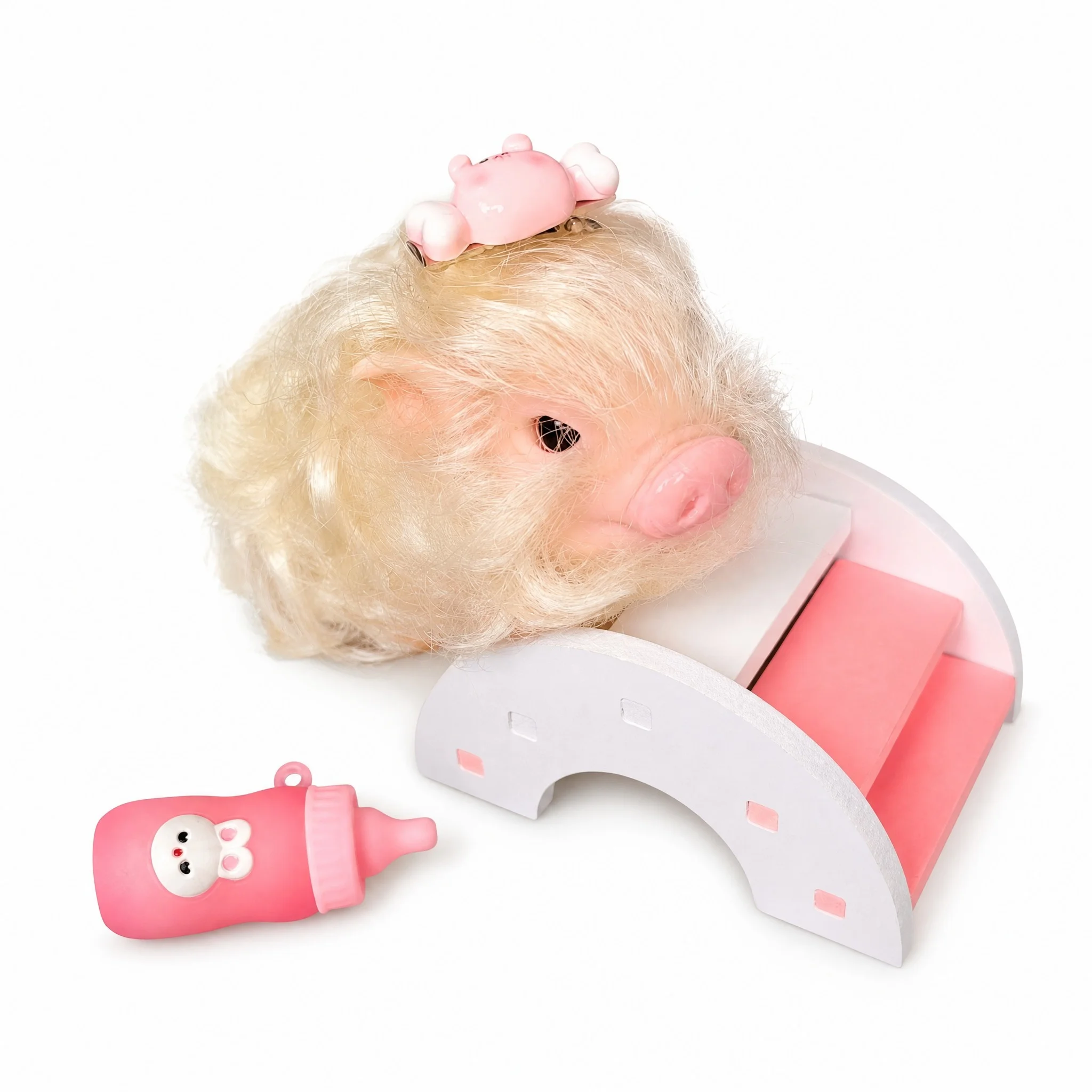 5inch Silicone Piglet Soft Cute Mini Realistic Animals with Accessories Lifelike Reborn Newborn Pig Doll Decompression Toy Gift