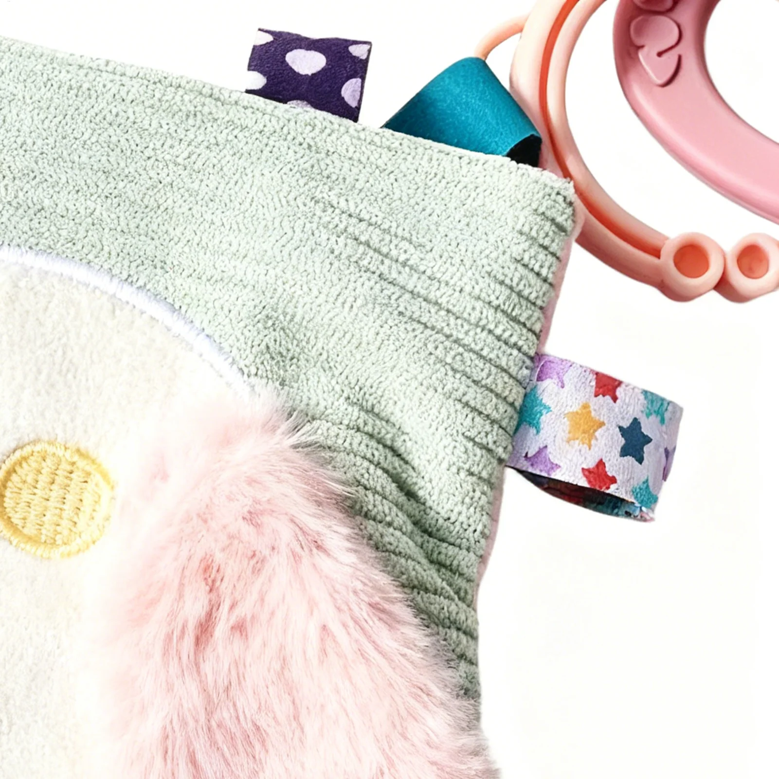 Kids Sleep Companion Bunny Shape Soft Breathable Gentle Towel Soft Rabbit Security Blanket For Girl Car Seat Bed Travel Home