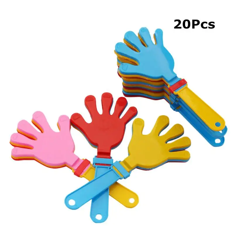 20pcs Funny Decor Creative Funny Hands Clap Cheer Prop Applause Maker Plam Prop For Party Consert Mixture  Colorful Hand Clapper