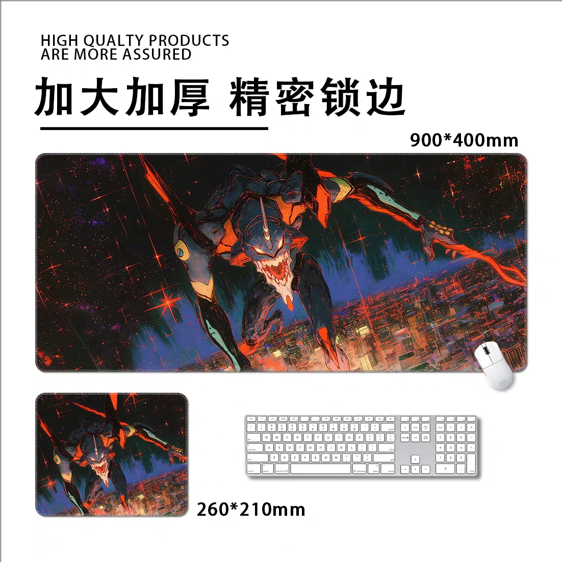 Hochauflösendes Druck-Mauspad aus Gundam-Leder, übergroße Gaming-Tischmatte für Jungen, rutschfeste und schmutzabweisende Tischmatte für das Büro