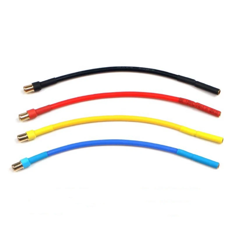 

Aircraft model electric control motor adapter plug 6.5mm Male to 4.0mm Female Banana head Extension cable 12AWG 10/20/30/40/50cm