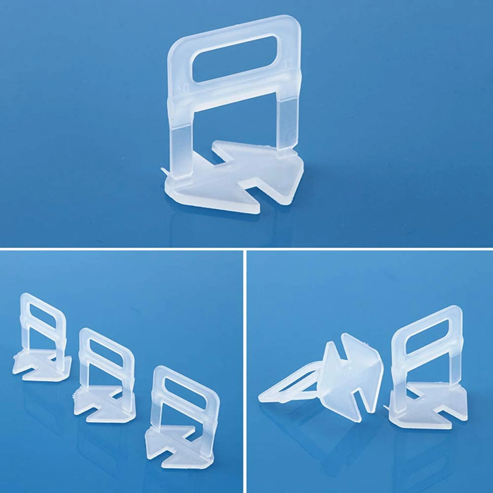 ABRW-1200 Pz Sistema di livellamento delle piastrelle Clip 1,5 mm Piastrelle fai da te Livellatore Distanziatori Sistema di livellamento delle piastrelle per piastrelle professionali