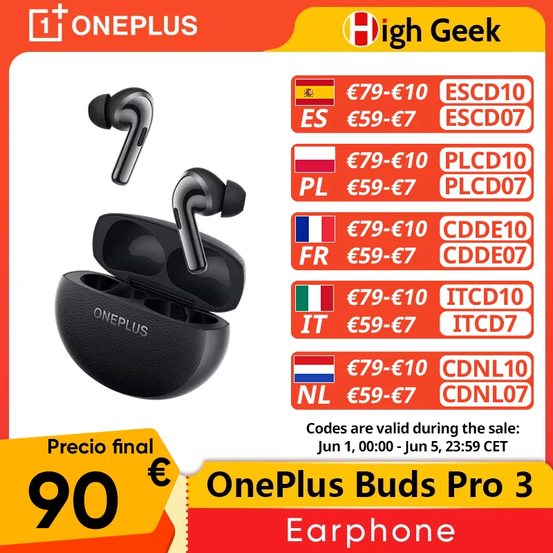 Globale Version oneplus buds pro 3 Kopfhörer mit bis zu 50dB Geräusch unterdrückung räumliches Audio
