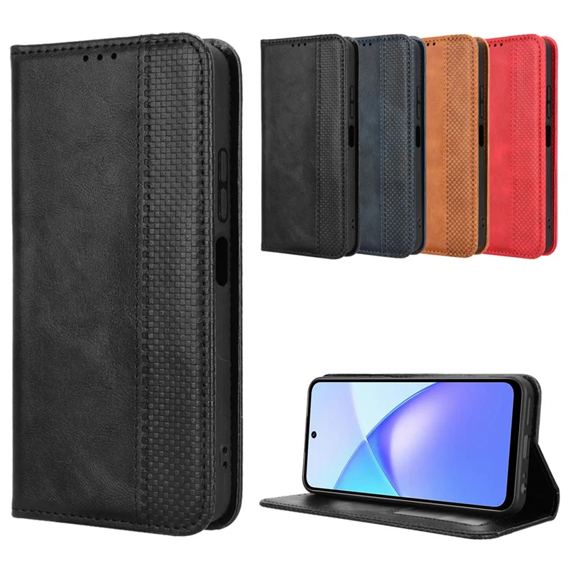 ل انفينيكس الذكية 10 4G X6725 غطاء فاخر محفظة جلدية فليب المغناطيسي الامتزاز الكامل حامل الحال بالنسبة Tecno Pop10 4G أكياس الهاتف