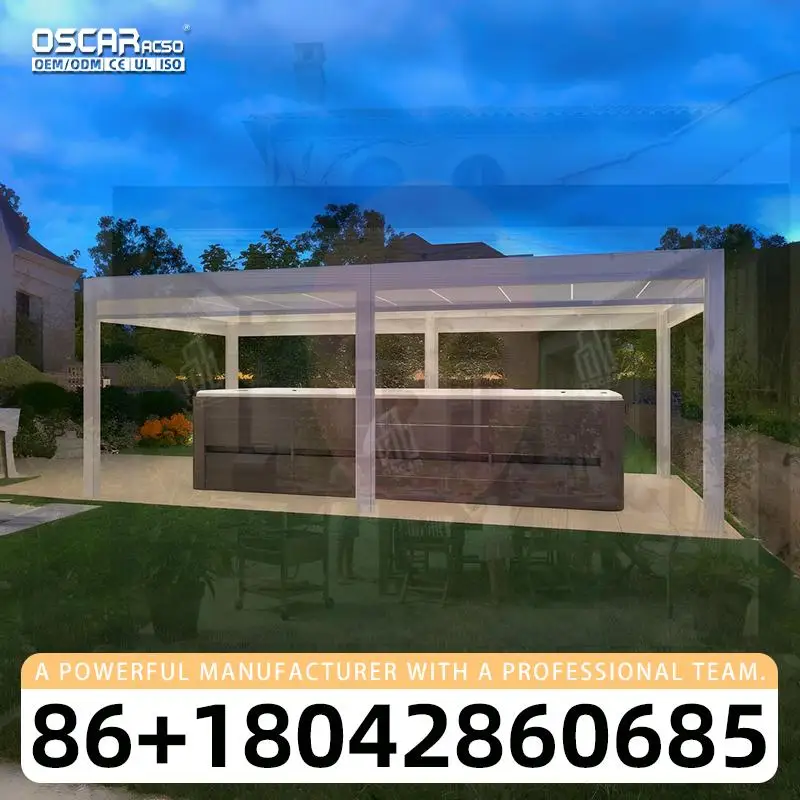 Customized Sustainable 8x8 Louvered Pure Aluminum Outdoor Structure for Garden Patio Backyard pergola