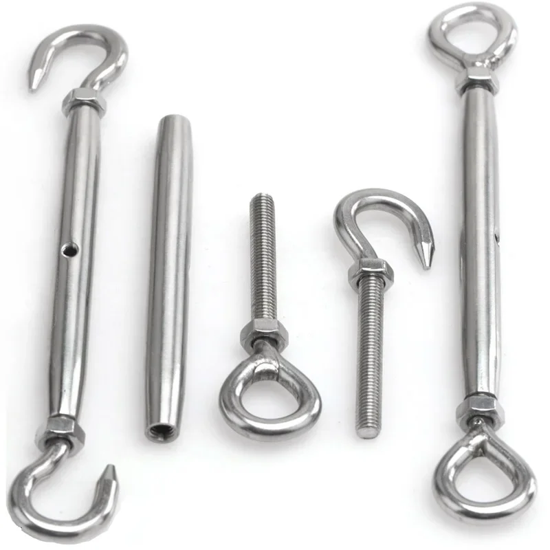 1 BUAH Kunci dan Mata Jenis OC/OO/CC Engsel Penegang 304 Baja Tahan Karat Peralatan Rigging dan Sailing Tahan Beban Berat Penegang Kabel Baja