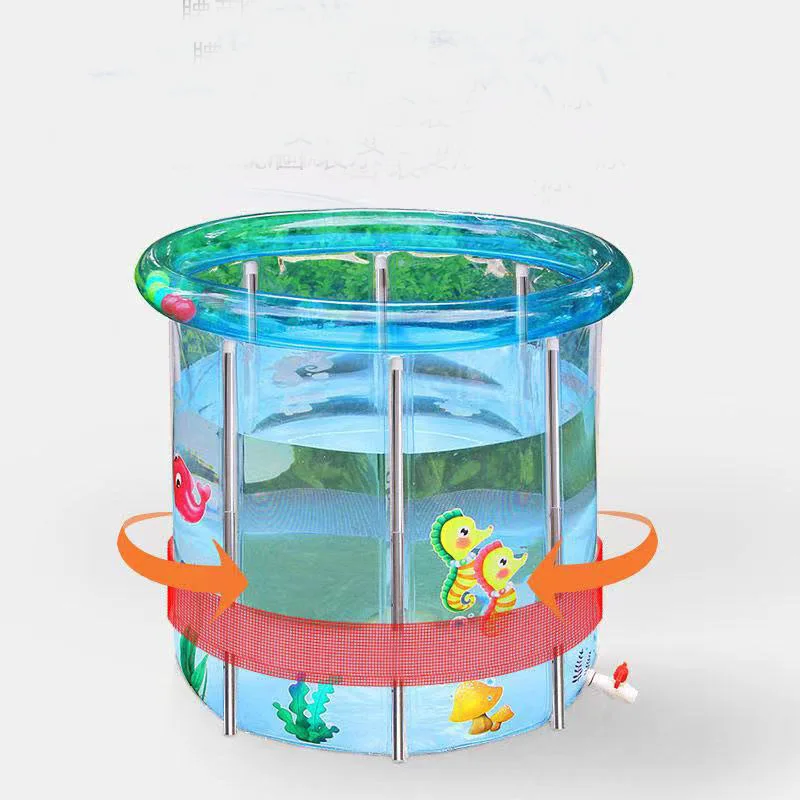 Inflatable Bathtub for Baby Forable Shower Pool Summer Swimming Pool Transparnt Bathtub Pools Water Infant Inflatable Bathtub