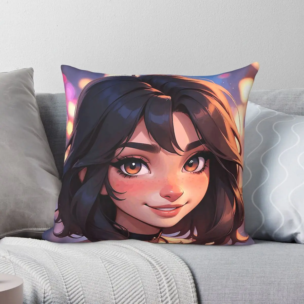 Lil Miss Nightlife Pillowcase Polyester Linen Velvet Creative Zip Decor Throw Pillow Case Sofa Cushion Cover 18