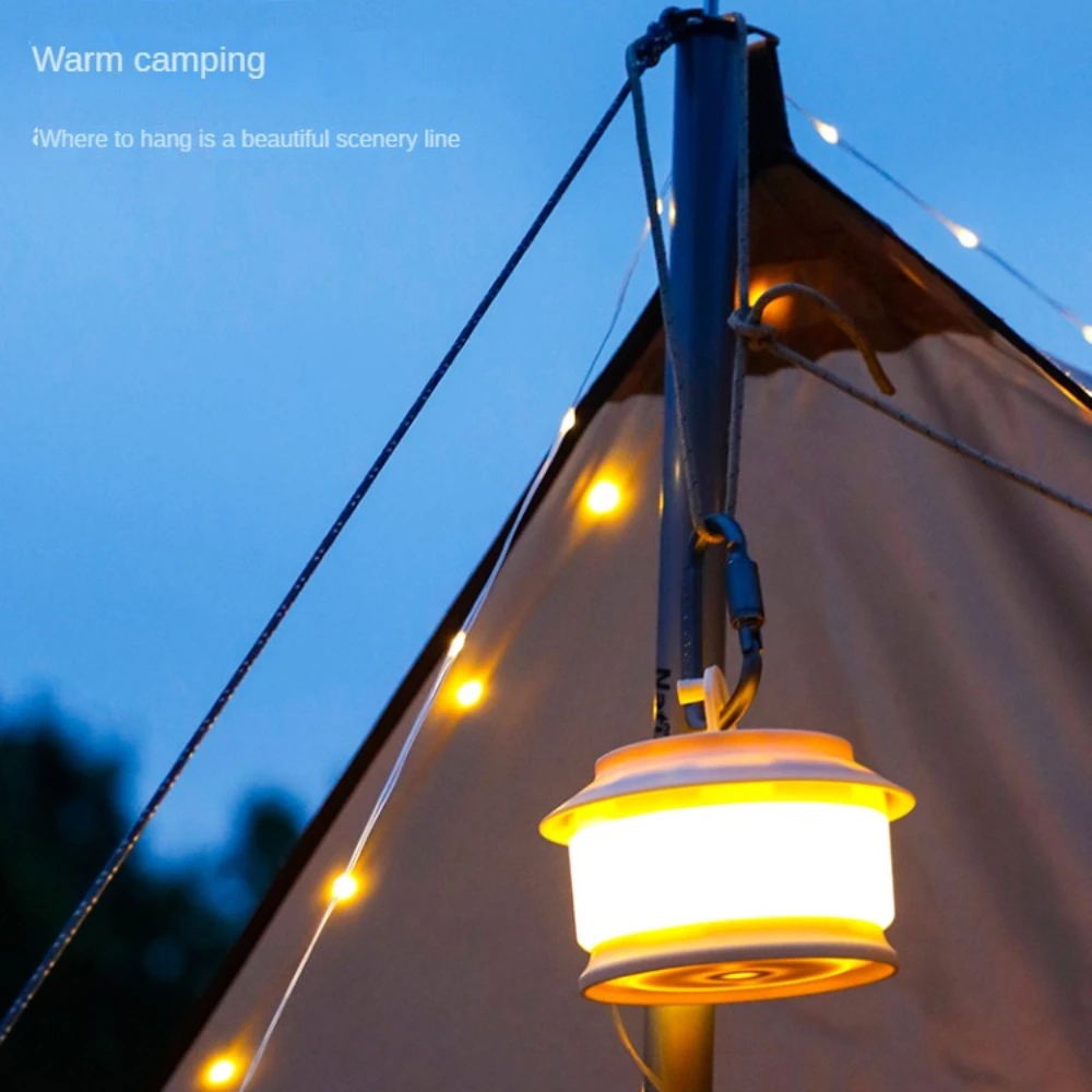 LED Outdoor Star Camping Tape Measure Light Atmosphere Lamp Waterproof Portable Storage String Light Camp Lighting Tent Light