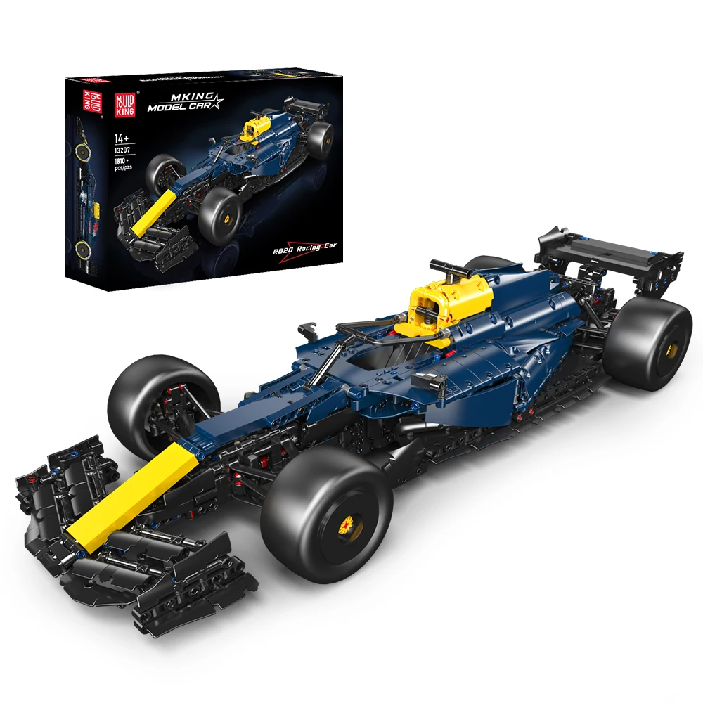 Mould King 13207 Technisches Auto-Spielzeug: Das RB20 Rennwagen-Bausatz-Set, Formel-1-Auto-Modell-Bausteine, Weihnachtsgeschenk für Kinder