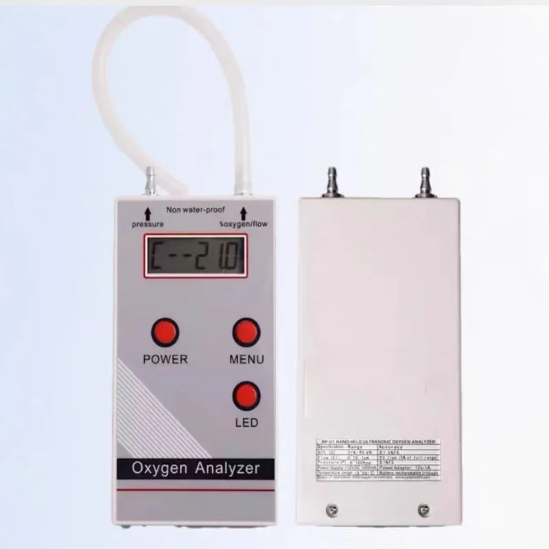 O2 Oxygen Analyzer Professional Portable Oxygen Concentration Meter Detector Flow Pressure Detector Gas Detector