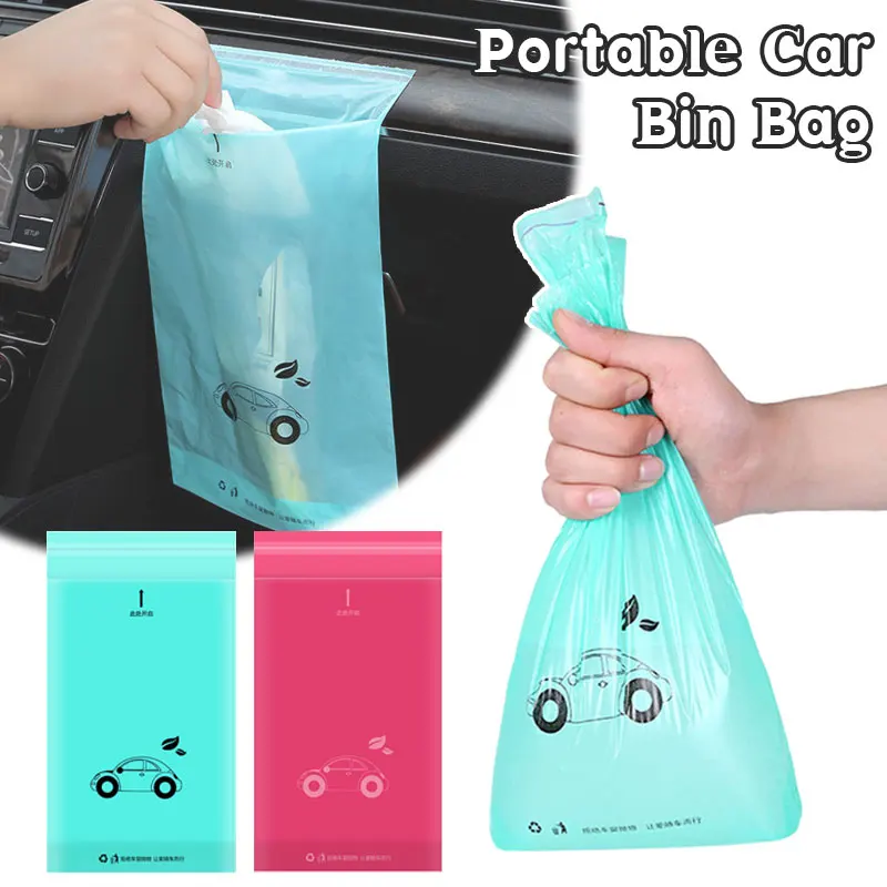 

50PCS Self-Adhesive Disposable Home Car Trash Bag Leakproof Trash Rubbish Bin Seat Back Hangable Garbage Storage Bag Vomit Bags