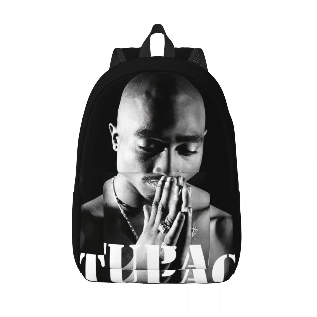 Mochila Tupac para homens e mulheres, bolsa de ombro para computador com bolso, estudante adolescente, mochila empresarial, rapper musical, laptop, 2PAC