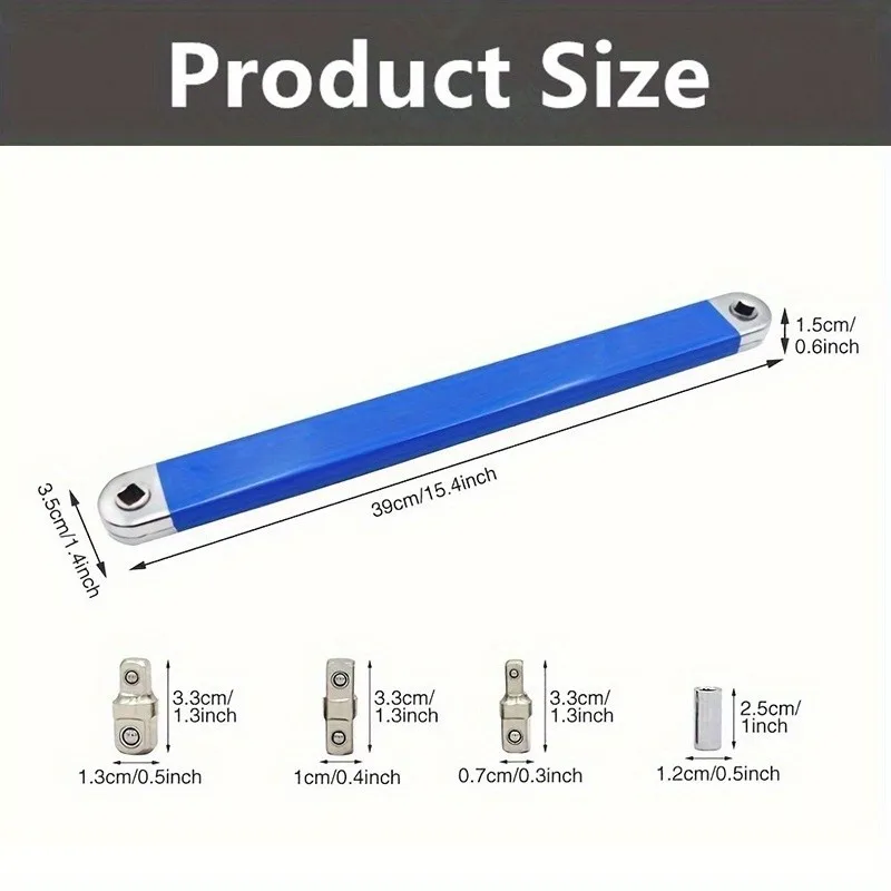 2-in-1 Impact Socket Extension Set – Durable Cr-Mo Steel, for Auto Repair & Maintenance