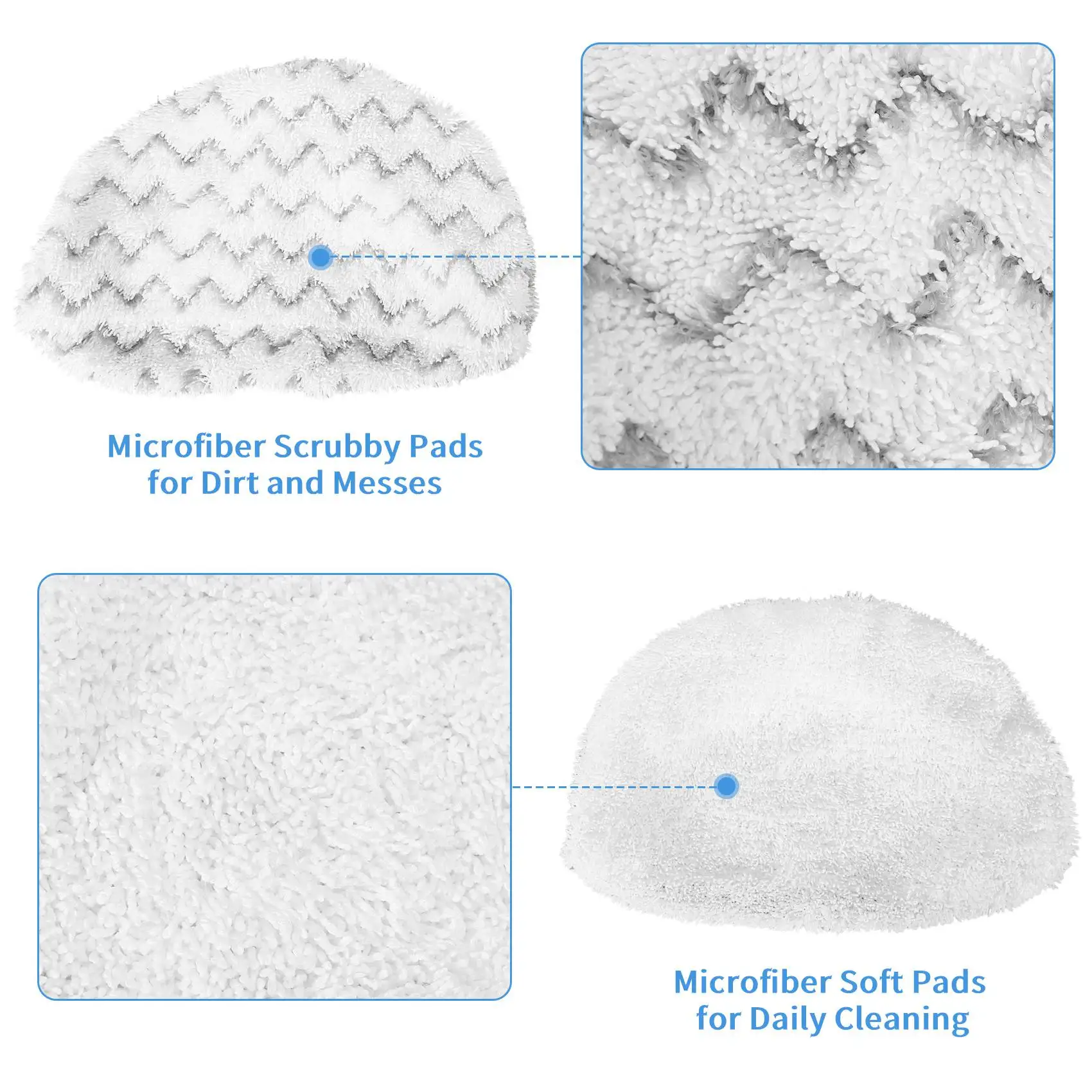 Replacement Steam Mop Pads for Bissell PowerEdge and PowerForce Lift-Off 2078, 2165, 20781 Series Mop Pads