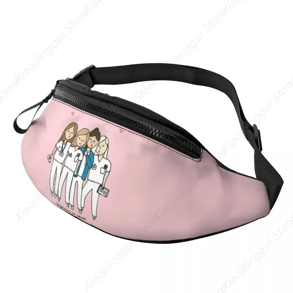 Casual Best Friendship Medica Doctor Nurse Fanny Pack for Running Men Women Crossbody Waist Bag Phone Money Pouch