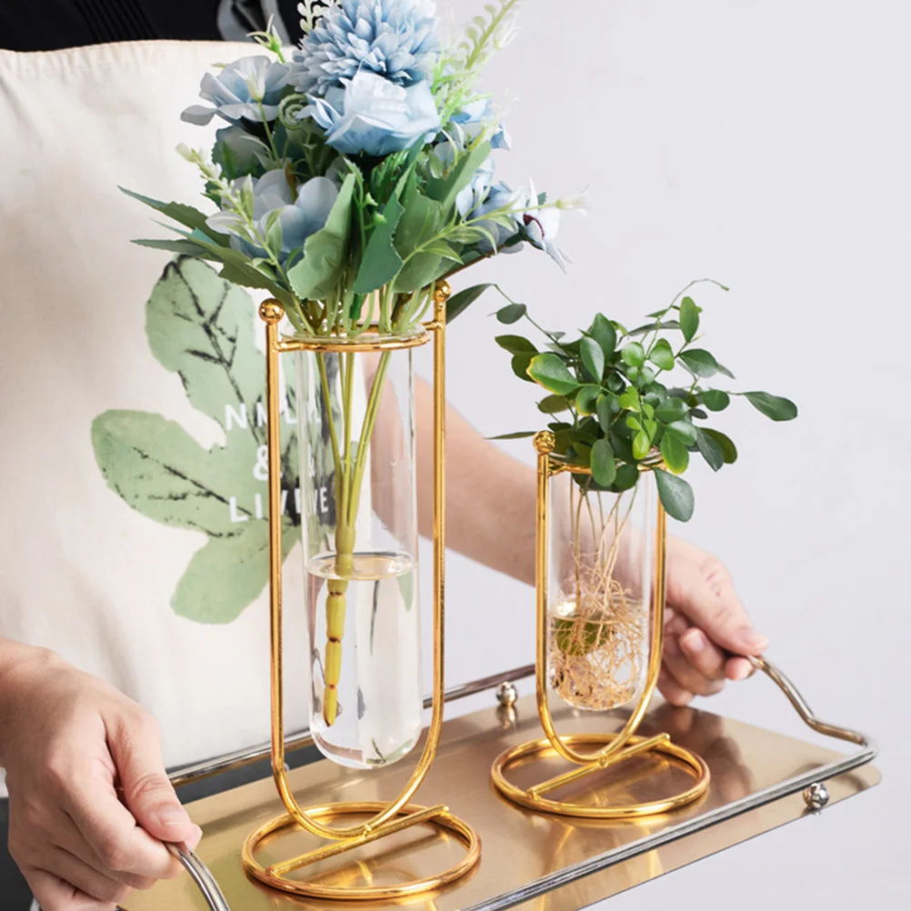 

1Pcs Hydroponic Plants Pot Nordic Ginkgo Leaf Glass Tube Vase Creative Flower Planting Glass Home Decor Tabletop Decorative