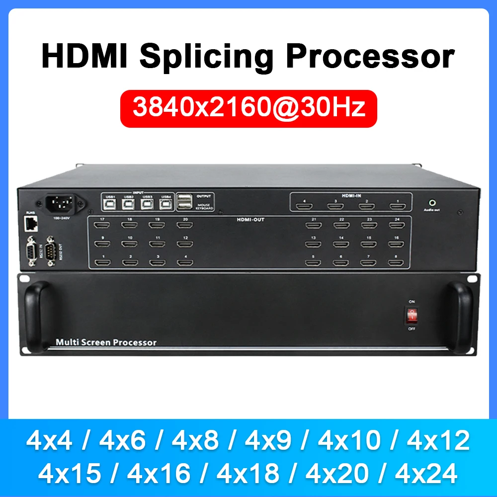 

Multi-screen screen splicing processing server Video wall processor 4K video For HDMI seamless matrix switcher