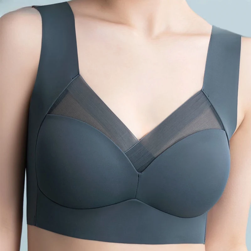 Sujetadores sin costuras de talla grande para mujer, ropa interior cómoda, sin anillo de acero, chaleco para dormir, Fitness y Yoga