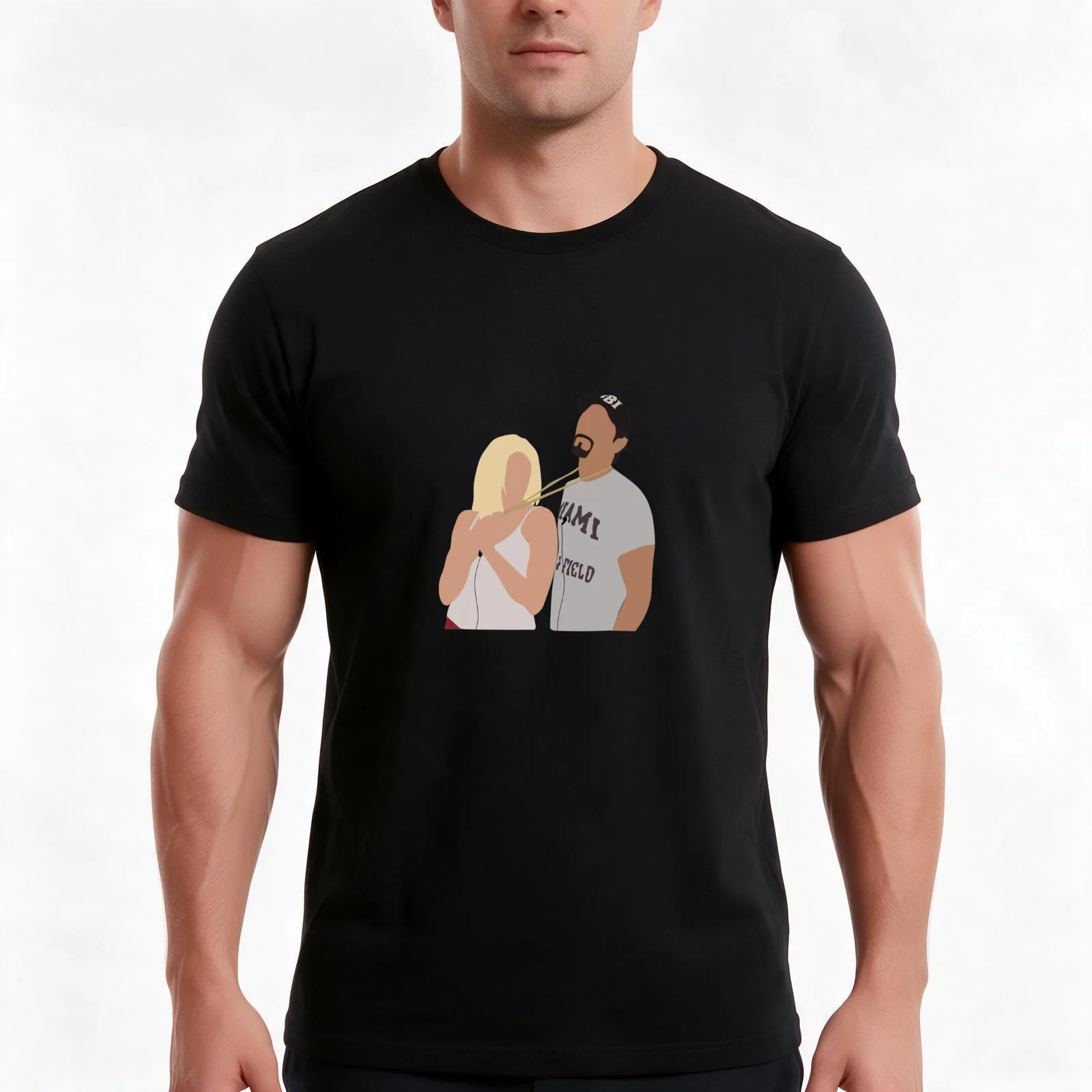 Janelle and Kaysar from Big Brother US T-Shirt, Summer Casual Cotton Tee, Oversized Streetwear Tops, Vintage Graphic Print