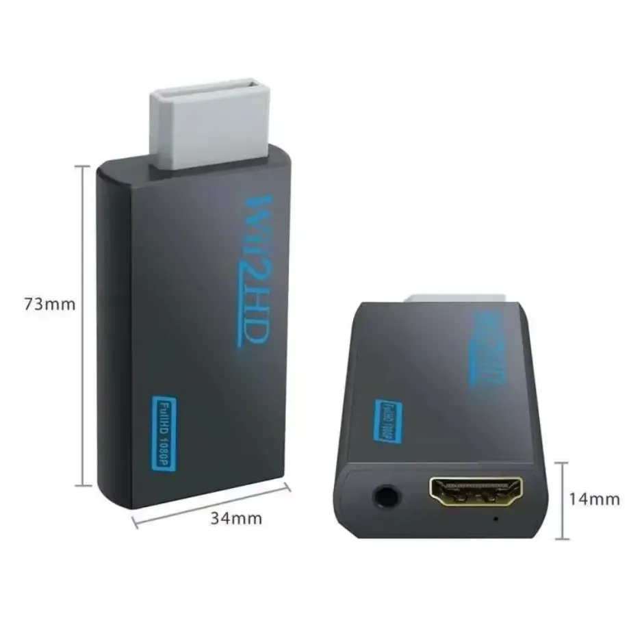 XIKCU Support Full HD Wii To HDMI-compatible Adapter Converter 3.5mm Audio For PC HDTV Monitor 720P Wii2HDMI--Compatible Adapter
