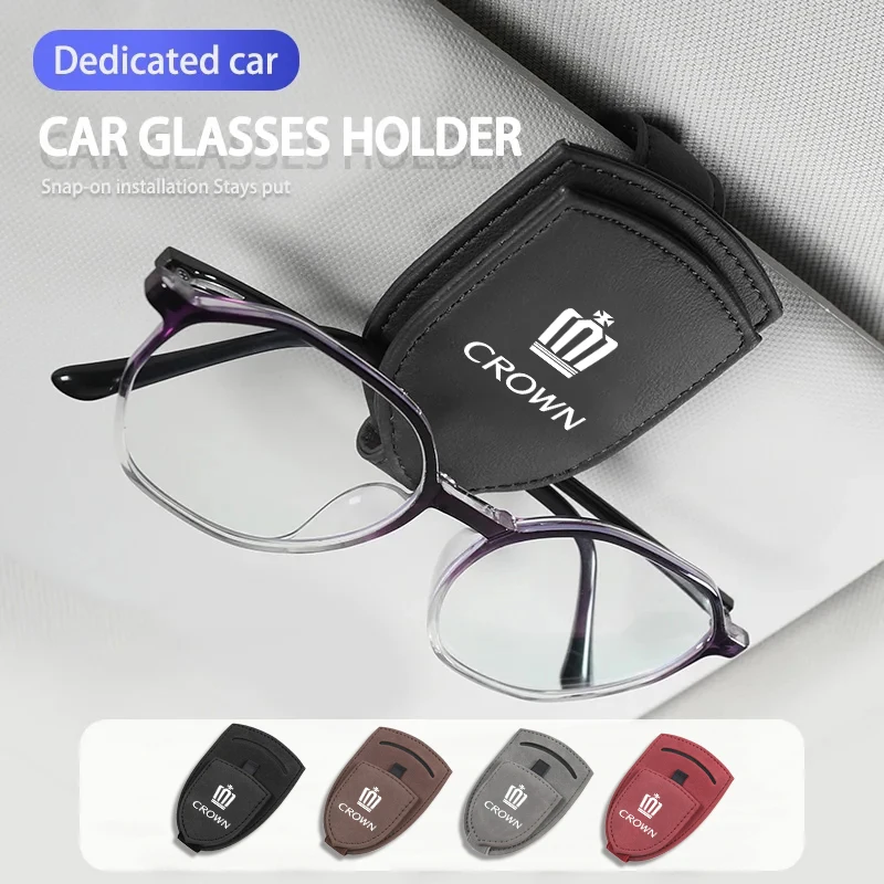 

Car Sun Visor Glasses Box Sunglasses Clip Card Ticket Holder For Toyota Crown JZS171 JZS171W JZX175 JZX171 GRS180 181 182 183