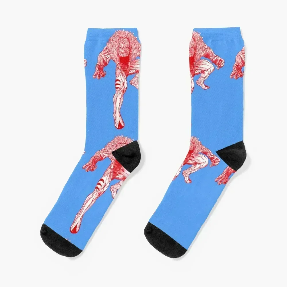 

Sabertooth - Red Ink Socks cartoon hiphop Luxury Woman Socks Men's