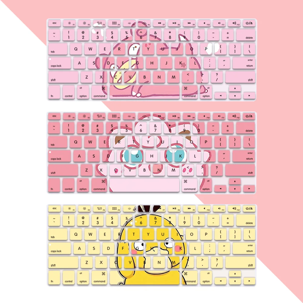 

Pikachus Pokémons US Layout Soft Silicone Keyboard Cover for Macbook pro A1278 A1286 Retina A1425 A1502 Air A1369 A1466