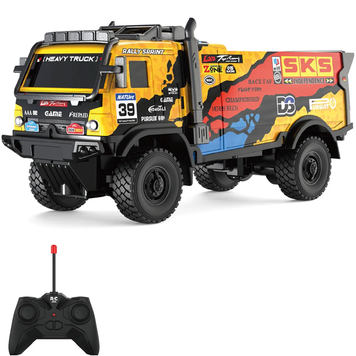 2024 new 1:18 illuminated small proportion off-road remote control vehicle, non electrified boys and children's toy car