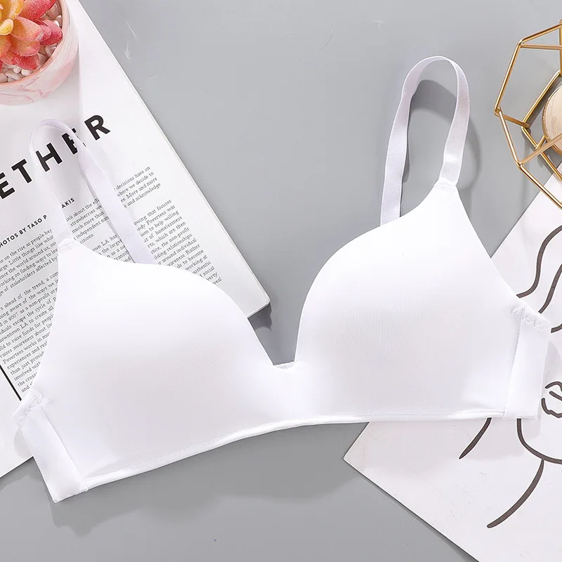 Frauen Nahtlose Bh Sexy Keine Draht Push-Up Unterwäsche Mädchen Studenten Atmungs Dünne 10 Farben Bhs Weibliche der Bh Atmungs Versammelt