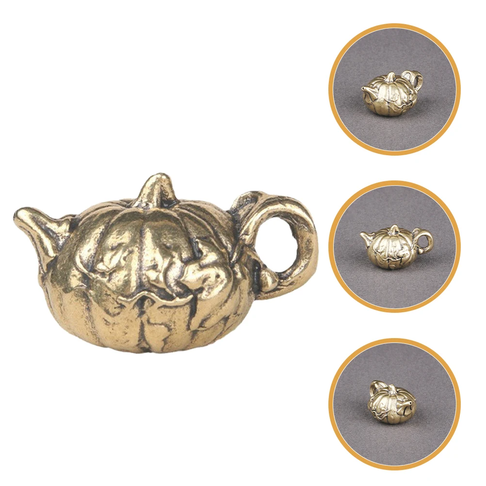 

Mini Teapot Ornaments Teapots Vintage Decor Brass Kettle Miniature Crafts Retro Chinese Charm
