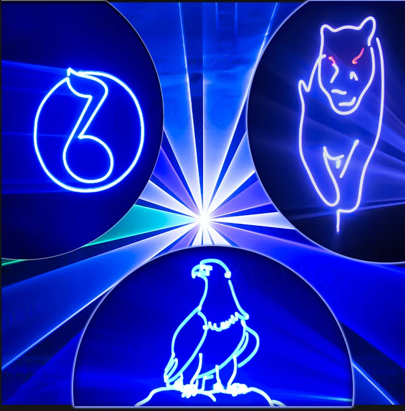 RGB Vollfarbige Animations-Laserbeleuchtung Bluetooth APP DMX512 DJ Bar Club Konzert Bühnen-Projektor 3W 5W – Detail 7