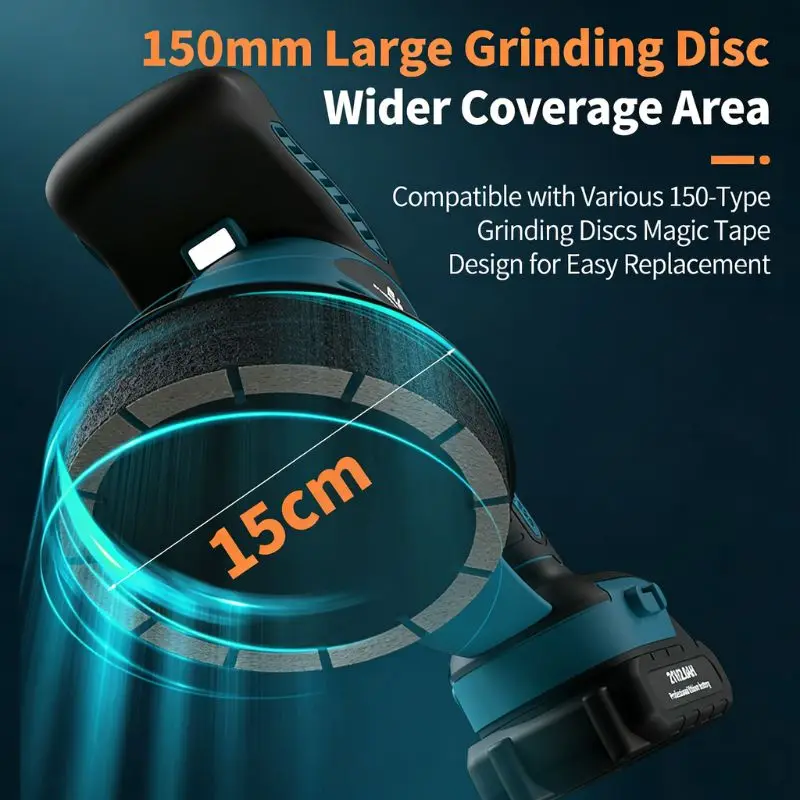 Wireless All-in-One Car Waxing & Grinding Machine Brushless Lithium Polisher for Scratch Removal & Home Use