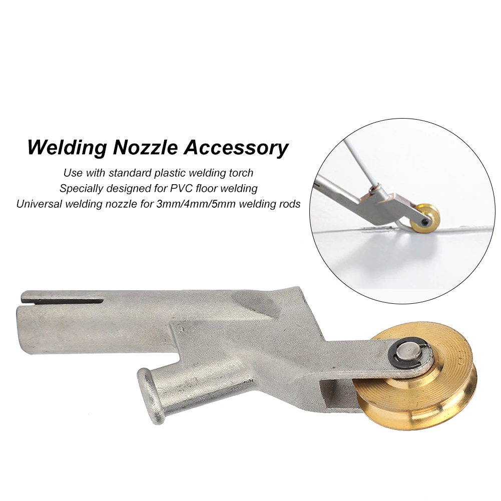 

Plastic Welding Nozzle Floor Welding Nozzle Round Mouth With Wheel PVC Flooring Welding Nozzle Accessory Head Attachment