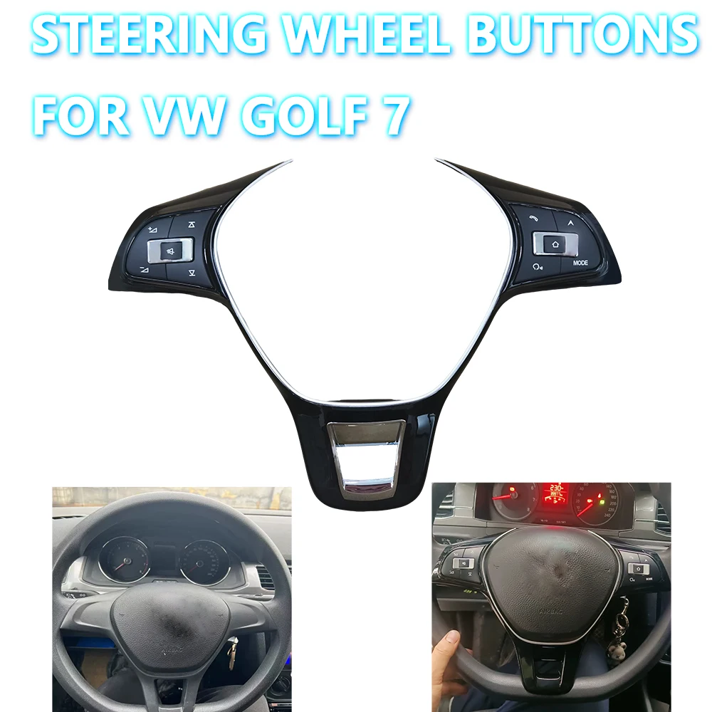 

For Volkswagen Golf 7 MK7 2014-2019 POLO Touran Passat 2016 2017 2018 Multifunctional Steering Wheel Buttons Car Accessories