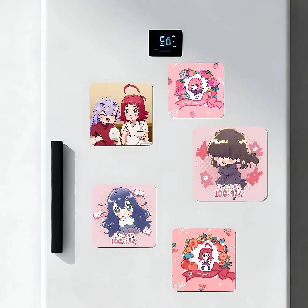 Anime The 100 Girlfriends Who REALLY Love You Acrylic Refrigerator Magnet Personalized Creative Magnetic Stickers With Magnets
