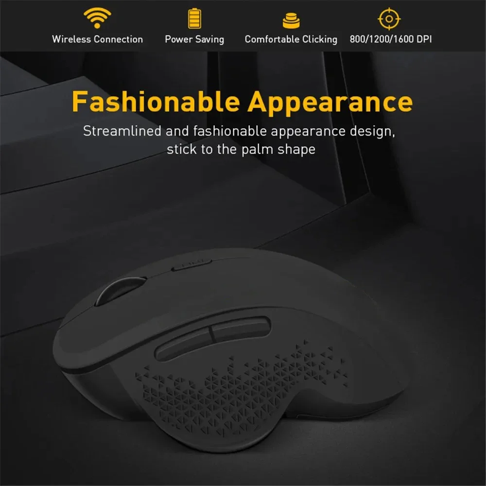 Wireless Mouse Rechargeable 2.4G USB A 1600 DPI High Precision Bluetooth Mouse Ergonomic Computer Mouse for PC Laptop Mac Gamer