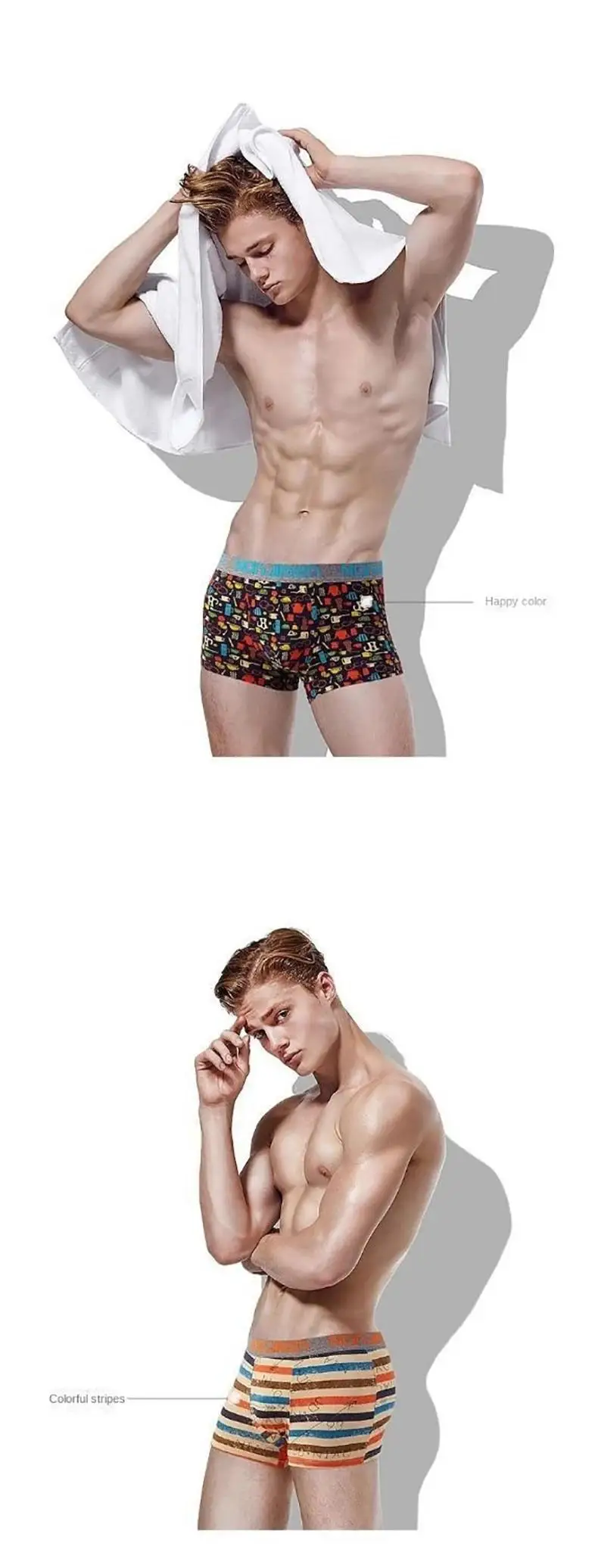 4 Stücke Boxershorts männer Unterwäsche Sexy Höschen Baumwolle Boxer Mann Unterhose Männliche Shorts Homme U Konvexen Dessous Kostenloser Versand – Detail 13