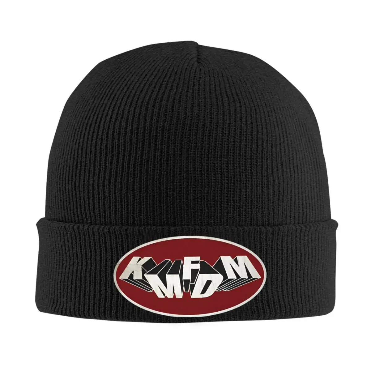 KMFDM Beanie Hats Rock Band Knit Hat Gym Head Wrap Unisex Adult Caps Autumn Printed Cute Bonnet Hats Gift Idea