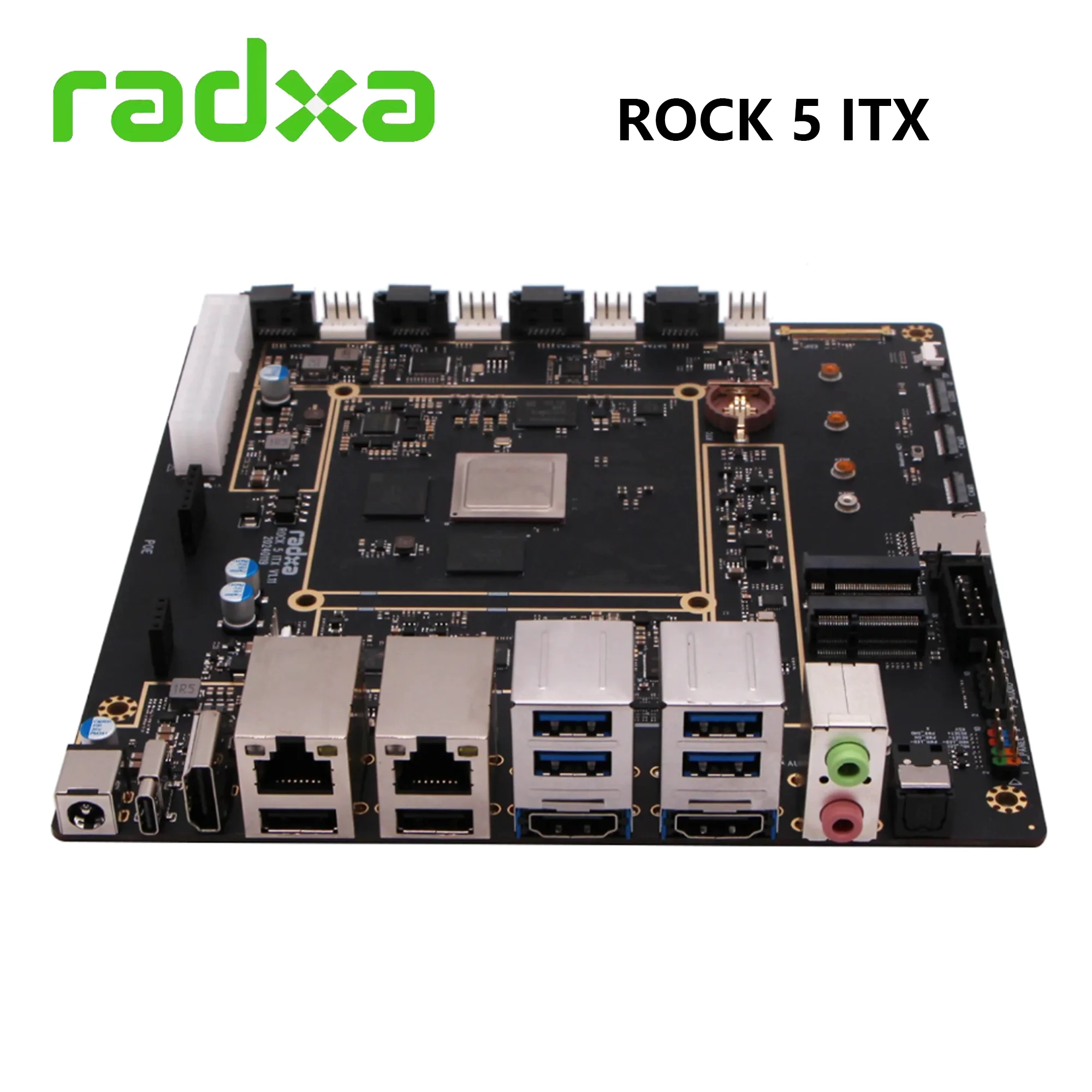 Imagem -04 - Radxa-placa de Desenvolvimento Núcleo Octa Hdmi e Sistema Roobi Pré-instalado Placa-mãe Mini-itx Rk3588 Ram Lpddr5 8k Radxa Itx